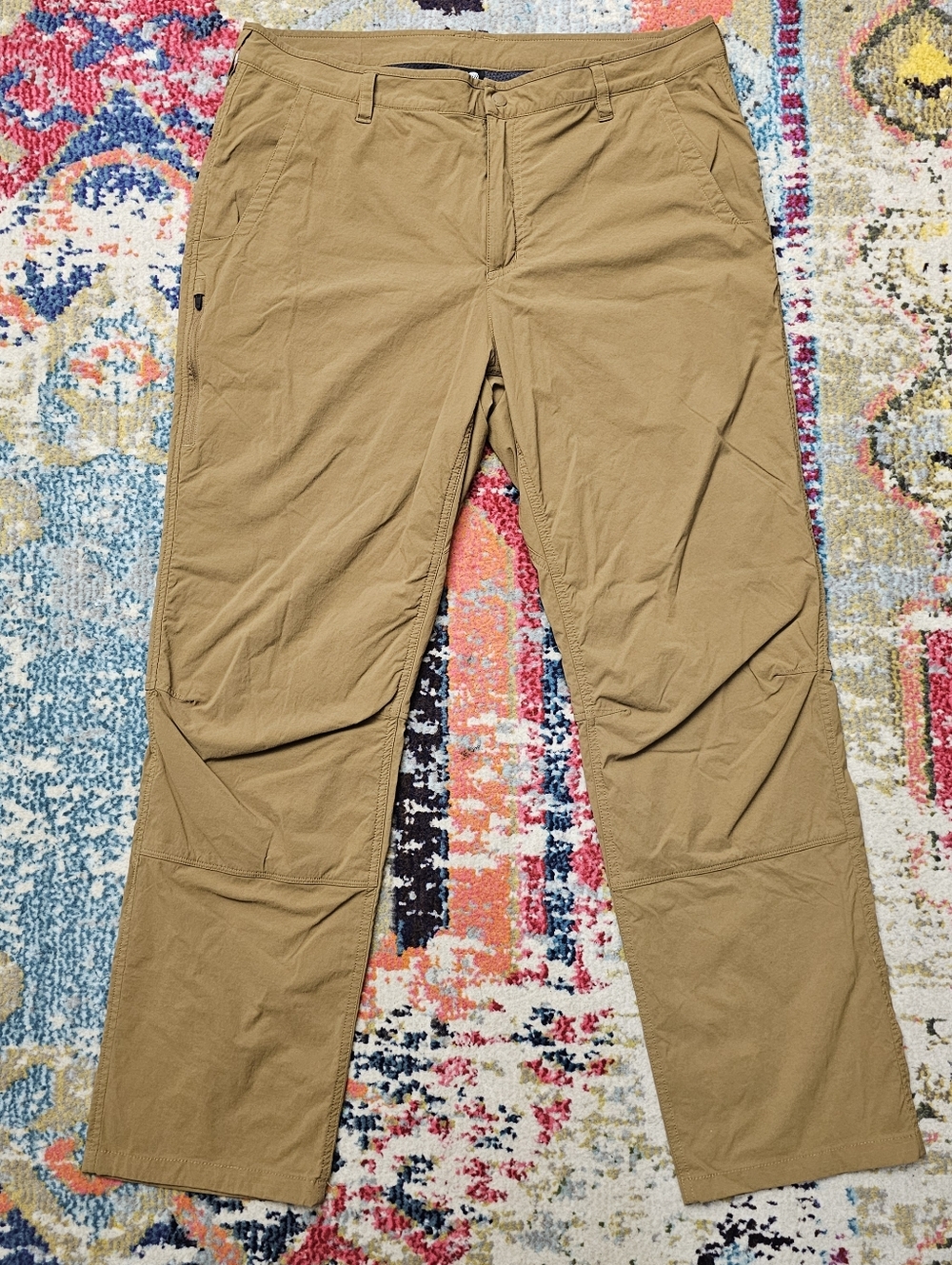 Mountain Hardwear AP Pants Mens 36 x 30 Brown Mesh Lined Stretch Hiking Camping